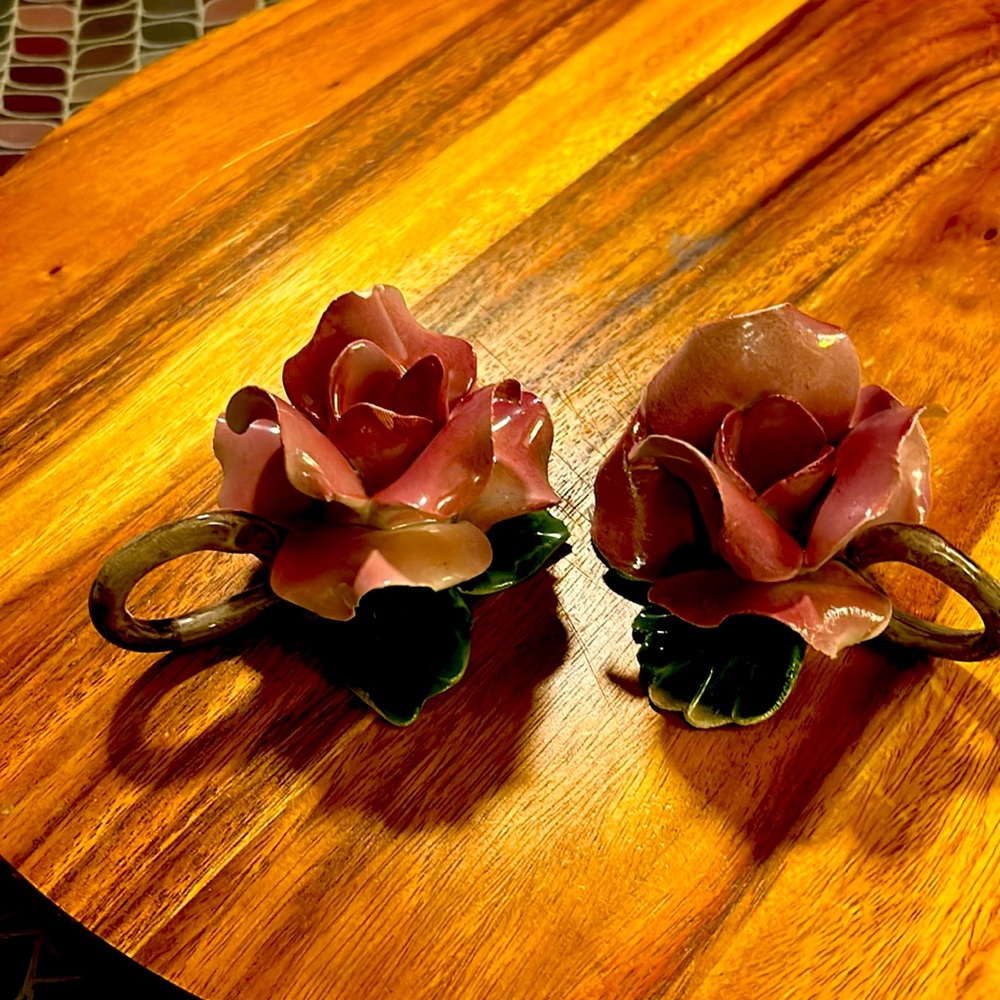 Capodimonte candle holders